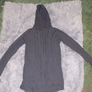 Perfect Details Charcoal Hooded Top